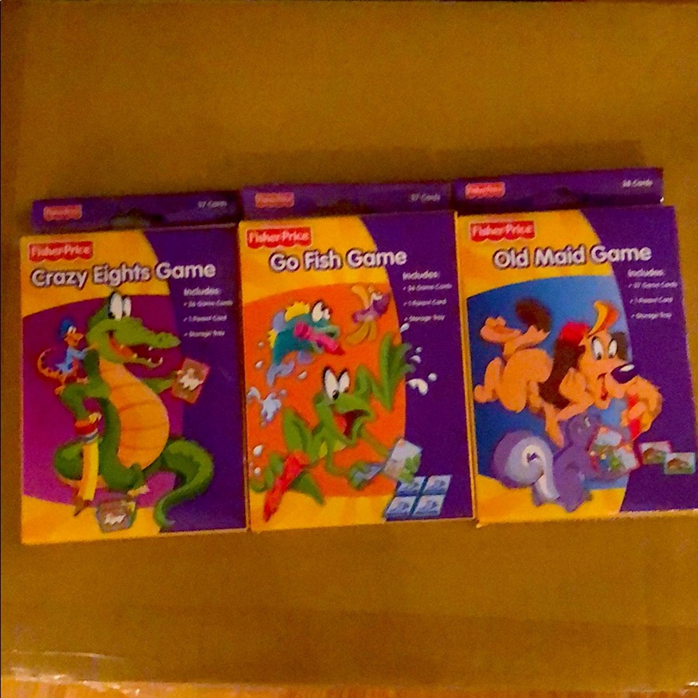 Lot of 3 Fisher Price card games